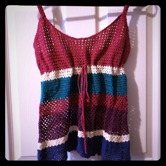 Old Navy Tops - Old Navy Crochet Babydoll Tank Top